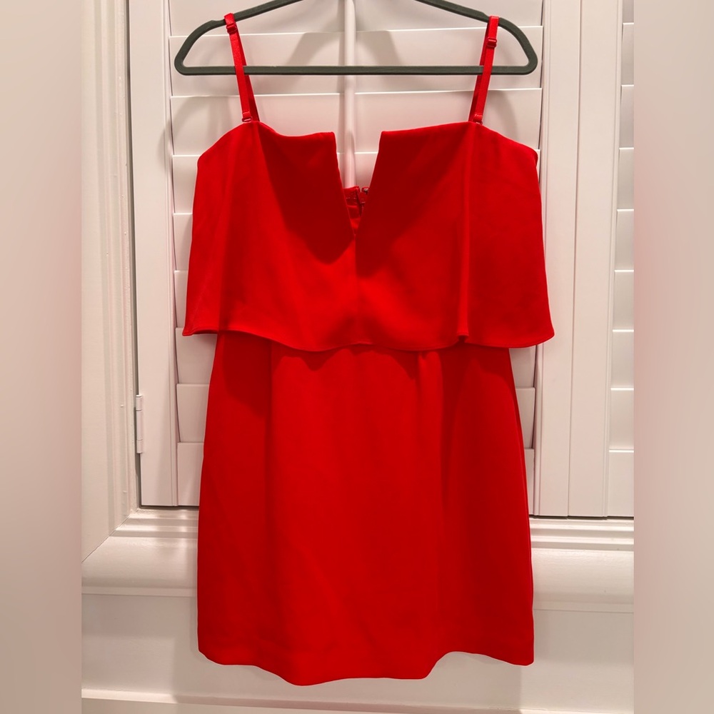 BCBGMaxAzria Strapless Vibrant Red Dress - Picture 2 of 6